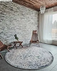 Kerek szőnyeg - Denizli (kék)