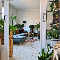 Kerek szőnyeg - Trepito (barna/kék/többszínű)