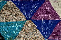 Marokkói Boucherouite szőnyeg 130 x 250 cm