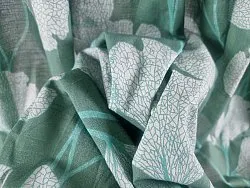 Függönyök - Pamutfüggöny Abril (sötétzöld)