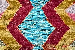 Marokkói Boucherouite szőnyeg 125 x 215 cm