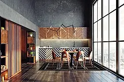 Wilton szőnyeg - Milos (fekete/piros)