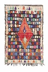 Marokkói Boucherouite szőnyeg 195 x 125 cm