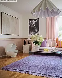 Shaggy szőnyeg - Alba Natural Cotton Shaggy (lila)