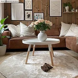 Kerek szőnyegek - Aranga Super Soft Fur (bézs)