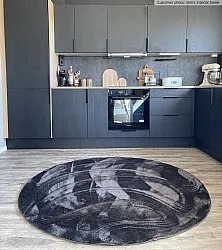 Kerek szőnyegek - Aranga Super Soft Fur (antracit)