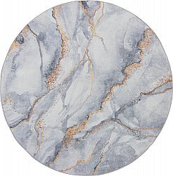 Kerek szőnyeg - Genova (szürke/fehér/arany)