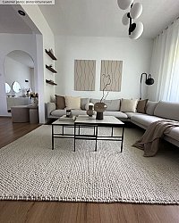 Gyapjúszőnyeg - Avafors Wool Bubble (bézs)