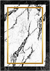 Wilton szőnyeg - Avola (fekete/fehér/arany)