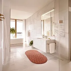 Ovális fürdőszobaszőnyeg - Bevin (terrakotta)