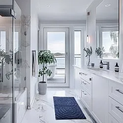 Fürdőszobaszőnyeg - Embla (kék)