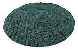 Kerek fürdőszobaszőnyeg - Embla (sötétzöld)