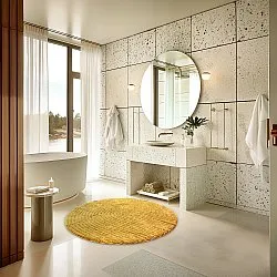 Kerek fürdőszobaszőnyeg - Evena (sárga)