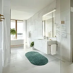 Ovális fürdőszobaszőnyeg - Evena (sötétzöld)