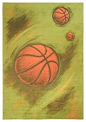 Gyerekszőnyeg - Basketball (zöld)
