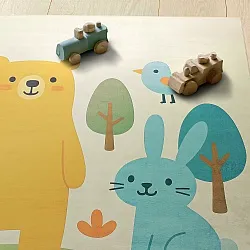 Gyerekszőnyeg - Bear and Bunny (krém/multi)