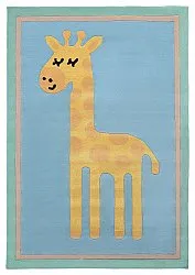 Gyerekszőnyeg - Giraffe Hand Tufted Wool Premium (világoskék/multi)