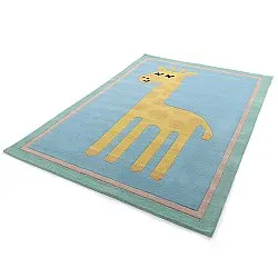 Gyerekszőnyeg - Giraffe Hand Tufted Wool Premium (világoskék/multi)
