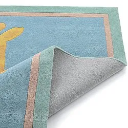 Gyerekszőnyeg - Giraffe Hand Tufted Wool Premium (világoskék/multi)