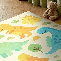 Gyerekszőnyeg - Happy Dinos (krém/multi)