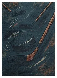 Gyerekszőnyeg - Ice Hockey (kék)