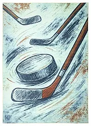 Gyerekszőnyeg - Ice Hockey (piszkosfehér)