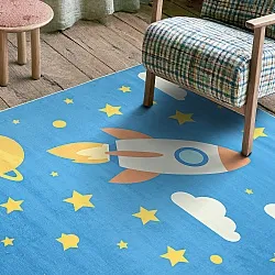 Gyerekszőnyeg - Space Rocket (kék)