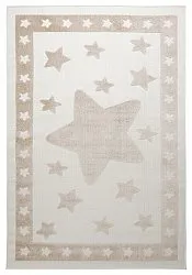 Gyerekszőnyeg - Star Frame (krém/barna)