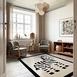 Gyerekszőnyeg - Zebra Hand Tufted Wool Premium (bézs/fekete)