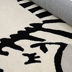 Gyerekszőnyeg - Zebra Hand Tufted Wool Premium (bézs/fekete)