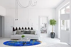 Kerek szőnyeg - Taravilla (kék)