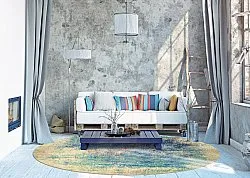 Kerek szőnyeg - Sierra (kék)