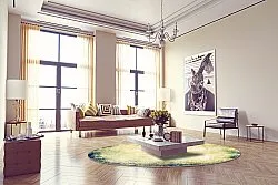 Kerek szőnyeg - Pamplona (kék)