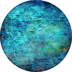 Kerek szőnyeg - Pardos (kék)