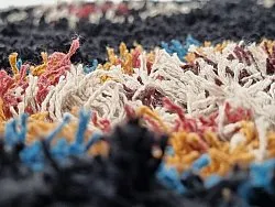 Shaggy szőnyeg - Marden Natural Cotton Shaggy (fekete/multi)