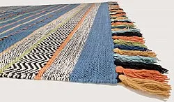 Pamut szőnyeg - Bouira (kék/többszínű)