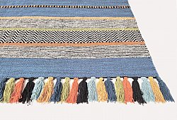 Pamut szőnyeg - Bouira (kék/többszínű)