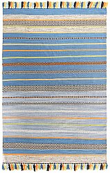 Pamut szőnyeg - Bouira (kék/többszínű)