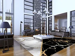 Wilton szőnyeg - Cassa (szürke/fekete/arany)