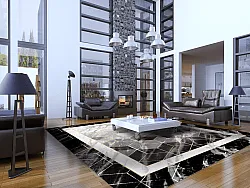 Wilton szőnyeg - Castello (fekete/fehér)