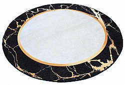 Kerek szőnyeg - Cerasia (fekete/fehér/arany)