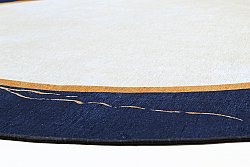 Kerek szőnyeg - Cerasia (sötétkék/fehér/arany)