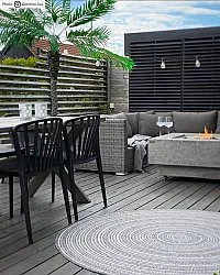 Kerek szőnyeg - Brussels Weave (szürke)