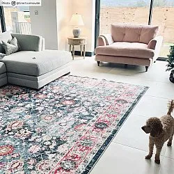 Wilton szőnyeg - Bouhjar (kék/rózsaszín/többszínű)