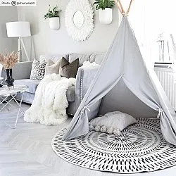 Kerek szőnyeg - Brussels Night (szürke)