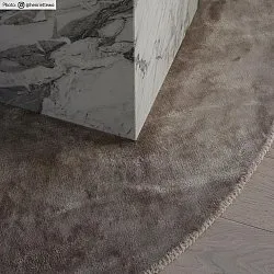 Kerek szőnyeg - Jodhpur Special Luxury Edition Viskos (világosszürke/bezs)