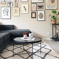 Shaggy szőnyeg - Morocco (fekete/fehér)