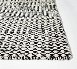 Gyapjúszőnyeg - Delly (fekete/fehér)