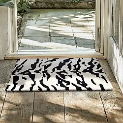 Lábtörlő - Zebra Tufted Wool Premium (fehér/fekete)