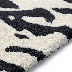 Lábtörlő - Zebra Tufted Wool Premium (fehér/fekete)